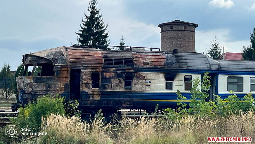 Рятувальники гасили пожежу у потязі сполученням «Коростень-Олевськ-Сарни»