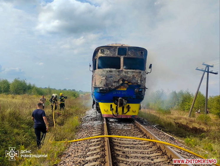 Рятувальники гасили пожежу у потязі сполученням «Коростень-Олевськ-Сарни»