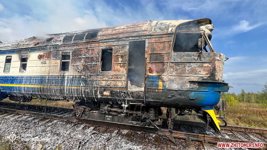 Рятувальники гасили пожежу у потязі сполученням «Коростень-Олевськ-Сарни»